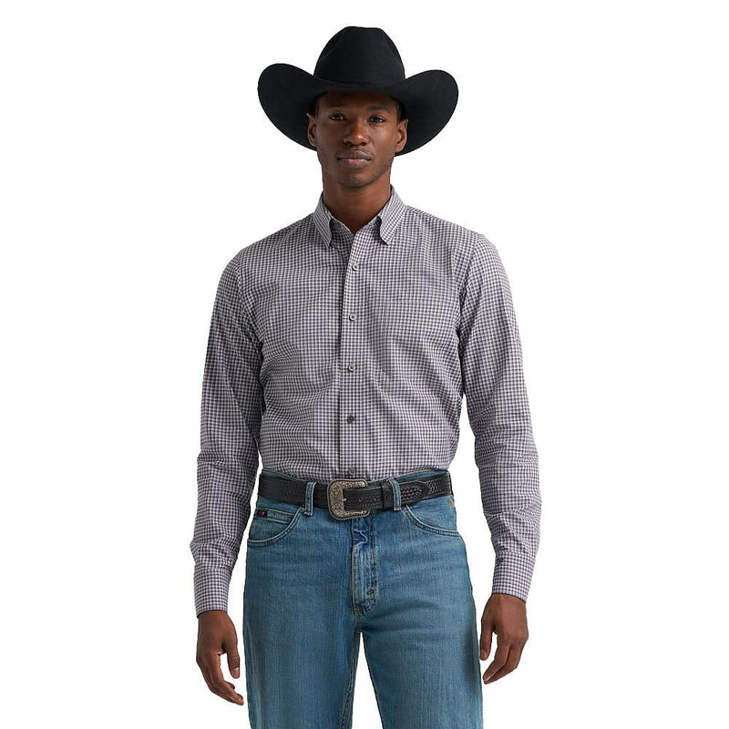 Cody Johnson Grey & Purple Plaid Shirt