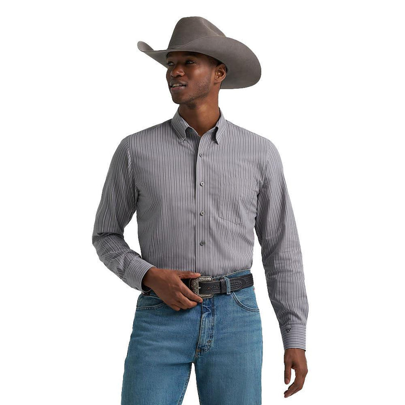 Cody Johnson Grey & Purple Stripe Shirt