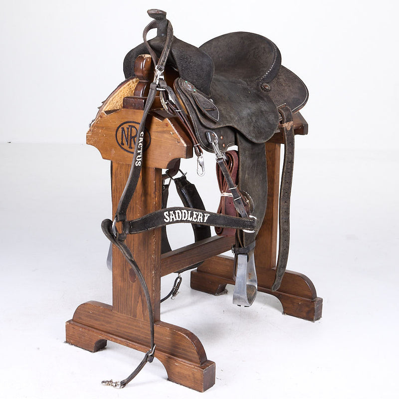 Used 14in Chocolate Roughout Barrel Saddle