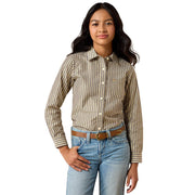 Girl's Chocolate Stripe Kirby Shirt
