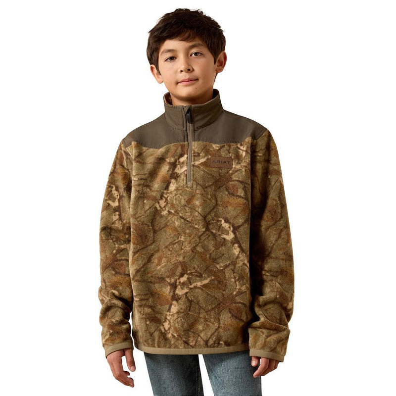 Boy's Savannah Tan Camo Basis Sweatshirt