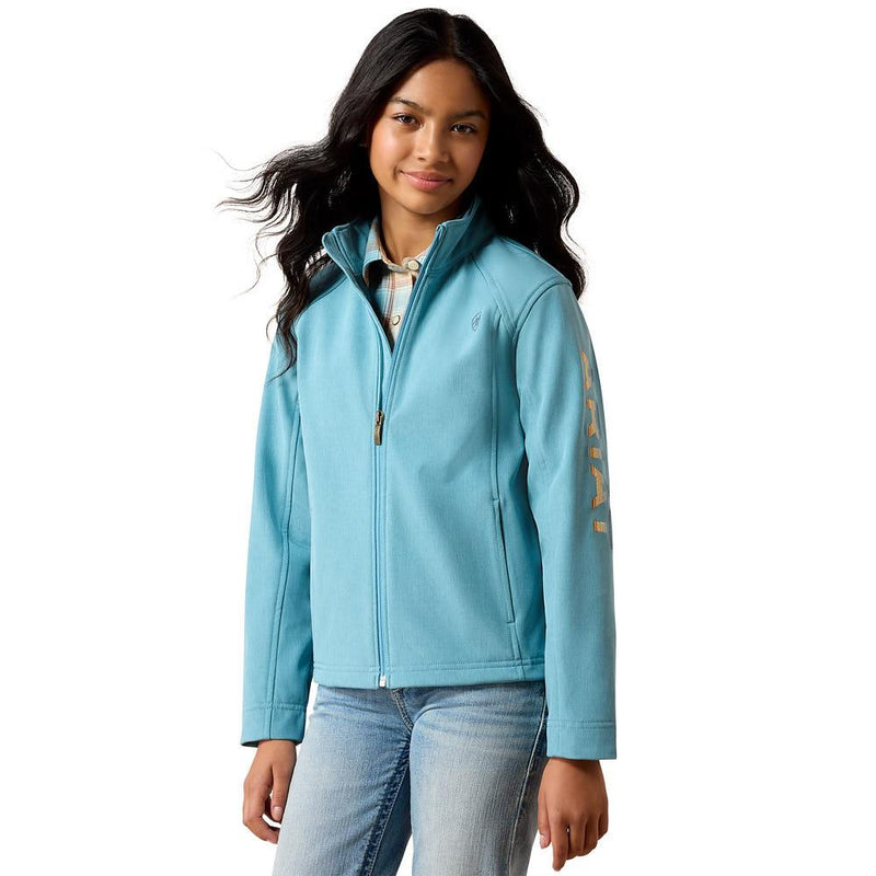 Girl's Adriatic Blue Logo Jacket