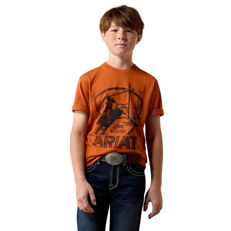 Boy's Tough As Leather Bombay Brown Tee Shirt