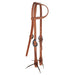 Natural 5/8 Inch Single Ear Headstall with Throat Latch