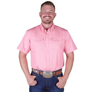 Men's Coral Optimist Short Sleeve Snap Shirt