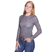 Women's Brown Sublimation Print Shirt