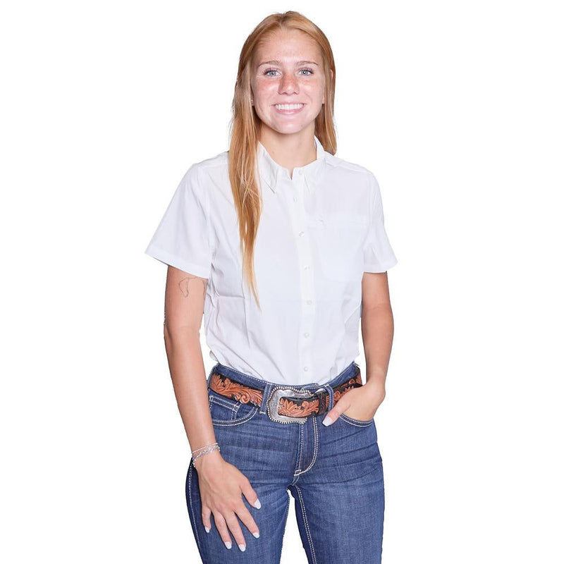 Women's White Short Sleeve Shirt