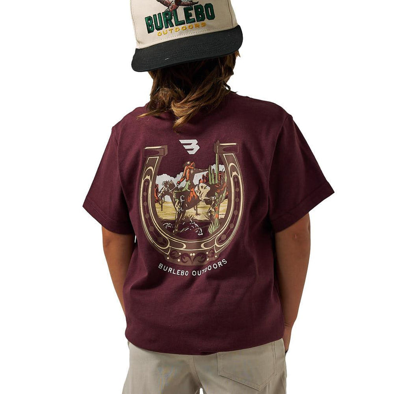 Boy's Maroon Horseshoe Tee Shirt
