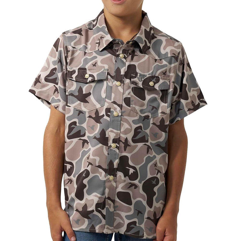 Boy's Mallard Mayham Camo Performance Western Shirt