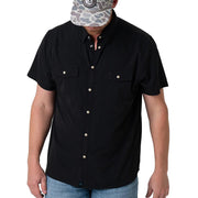 Men's Black Performance Western Short Sleeve Shirt