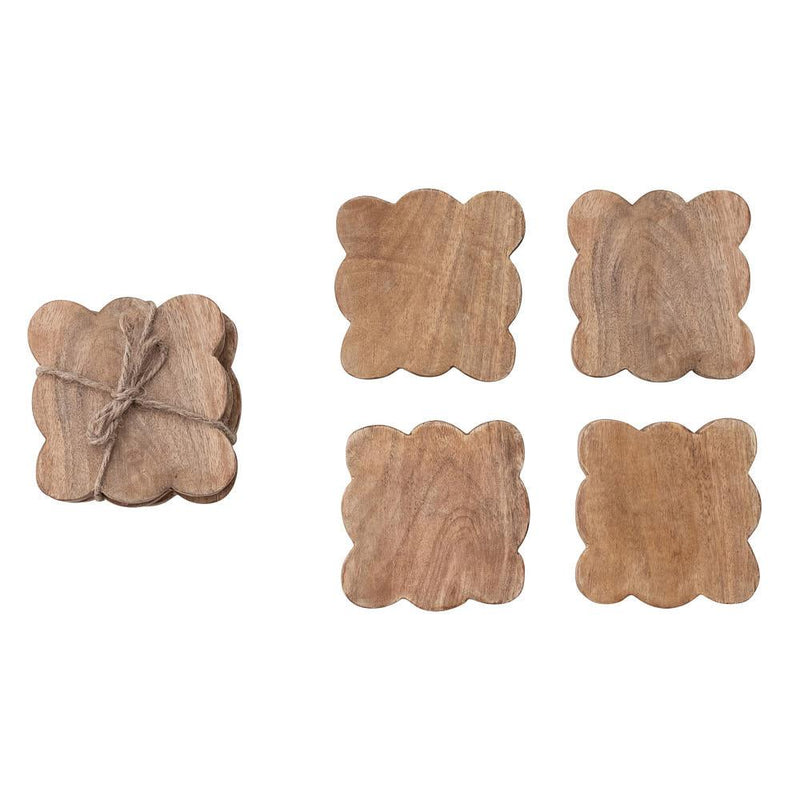 Scalloped Wood Coasters