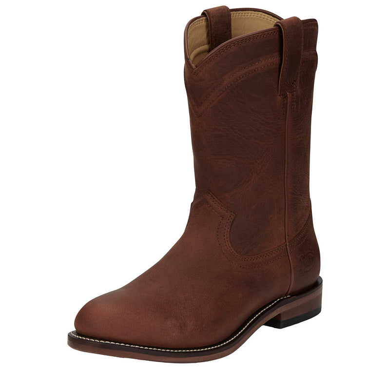 Men's Braswell Roper Brown Water Buffalo 10in Top Boot
