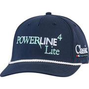 Navy and White Powerline Lite Embroidered Cap