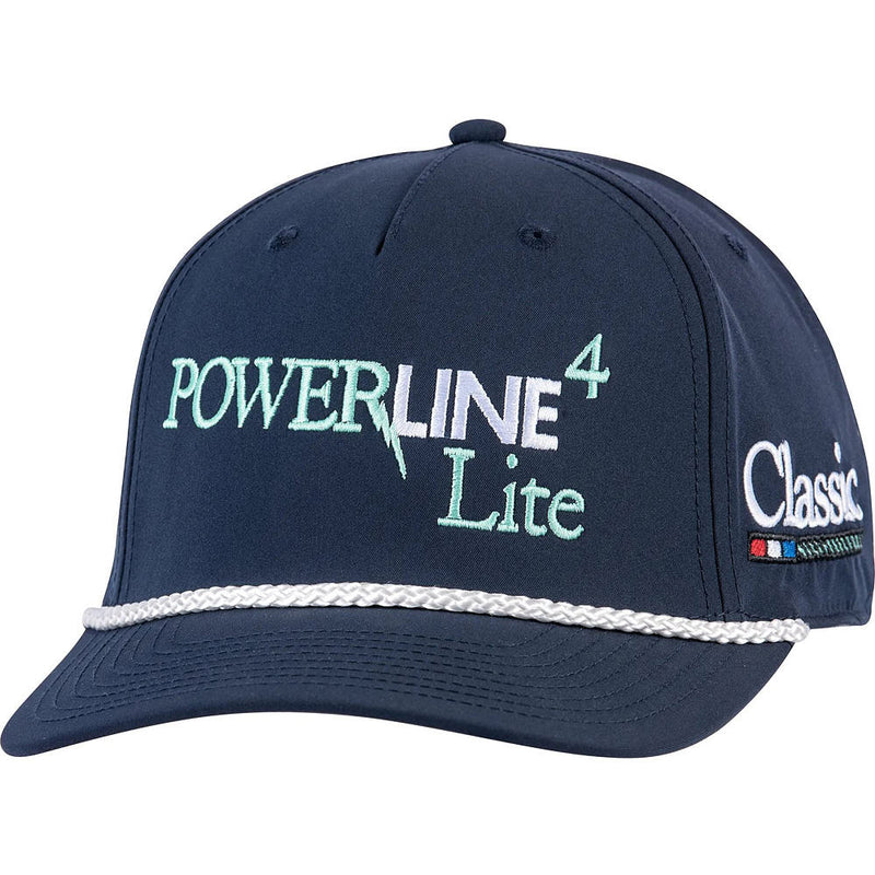 Navy and White Powerline Lite Embroidered Cap