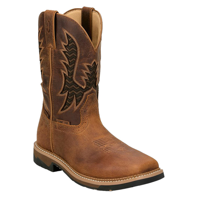 Men's Bolt Pecan 11in Comp Square Toe Waterproof Work Boot