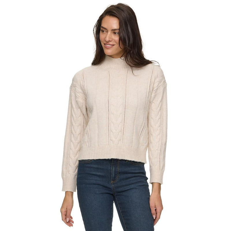 Women's Cream Opal Cable Sweater