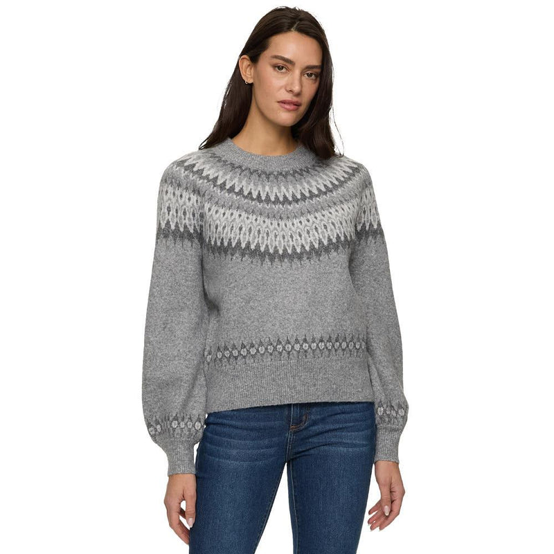 Women's Grey Etta Fair Isle Sweater