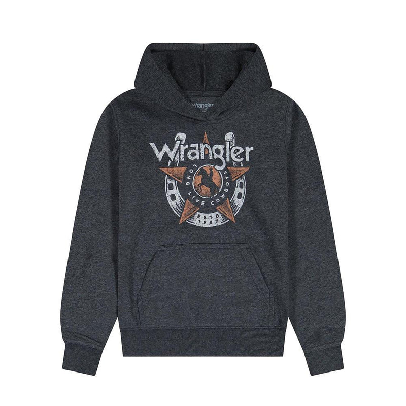 Boy's Jet Black Horseshoe Hoodie