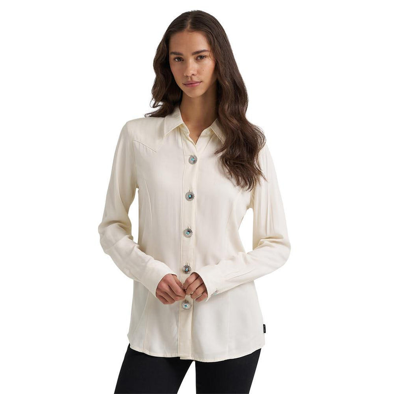 Women's White Western Blouse
