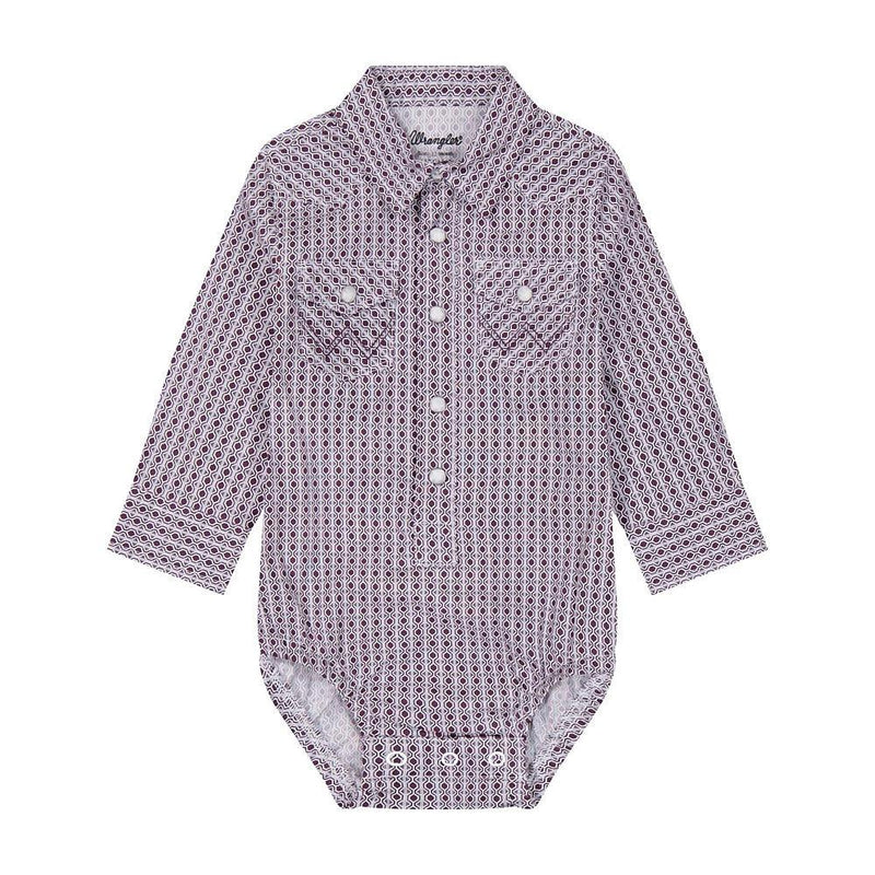 Baby Boy's Purple Long Sleeve Onesie