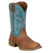 Women's Della Brown Water Buffalo Vamp 11in Turquoise Top Boot