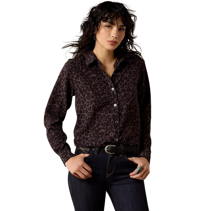 Women's Grey Leopard Homestyle Shirt