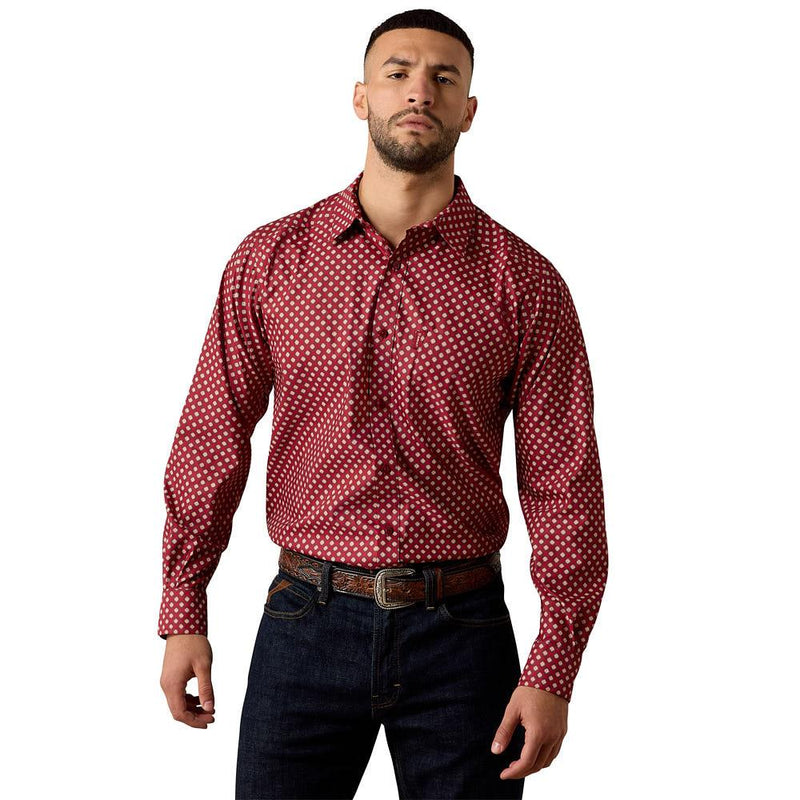 Men's Biking Red Geo Print Everything Shirt