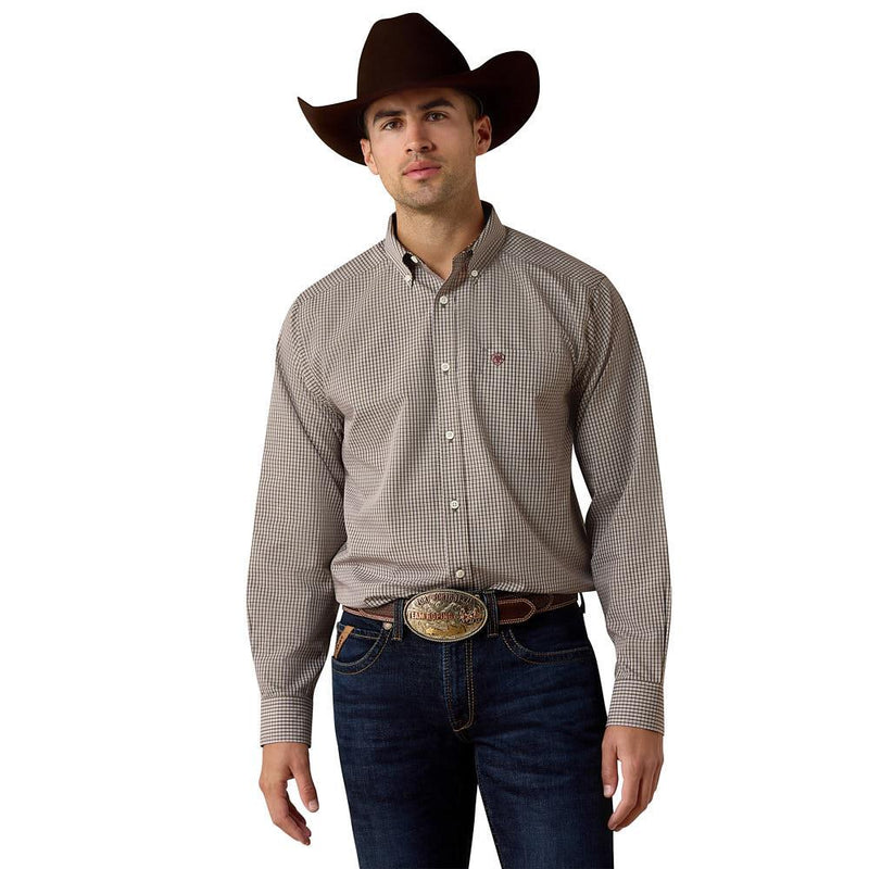 Men's Grape Leaf Plaid Wrinkle Free Reed Shirt