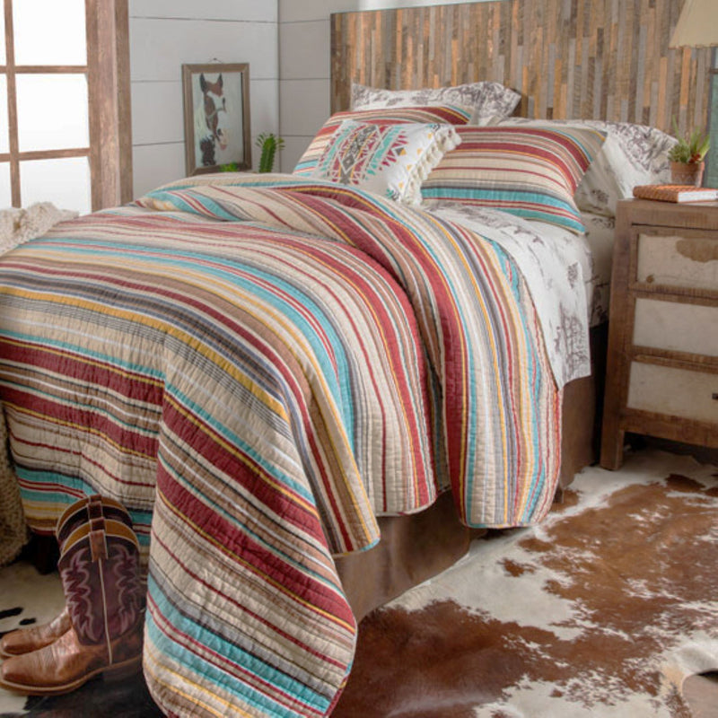 Rod's True Western Branbury Stripes Aztec Fringed Pillow