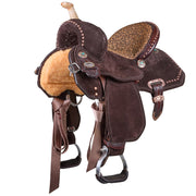 Lightweight Lightspeed Chocolate Cheetah 12in Barrel Saddle