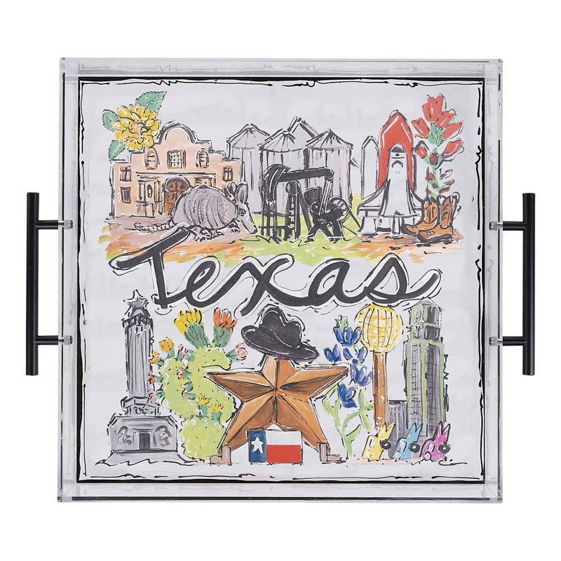State Of Texas Acrylic Tray