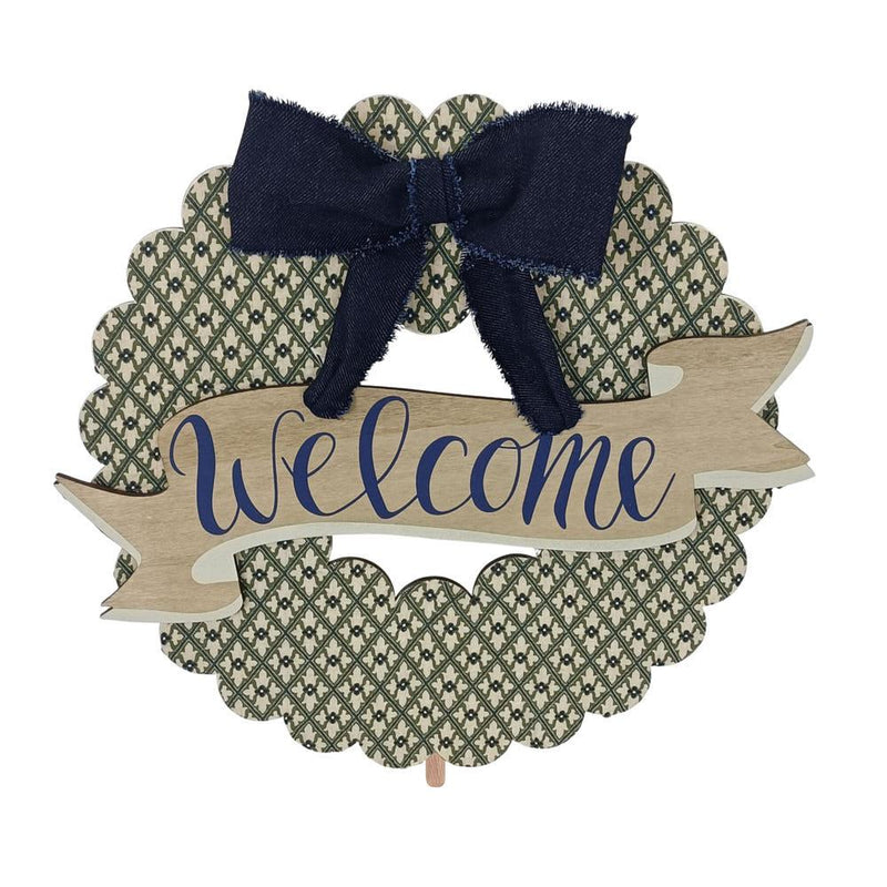 Welcome Bow Wreath Topper