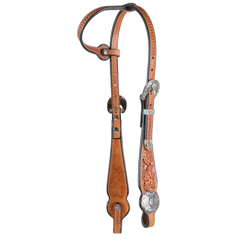 Light Oil Single Ear Silver Show Headstall