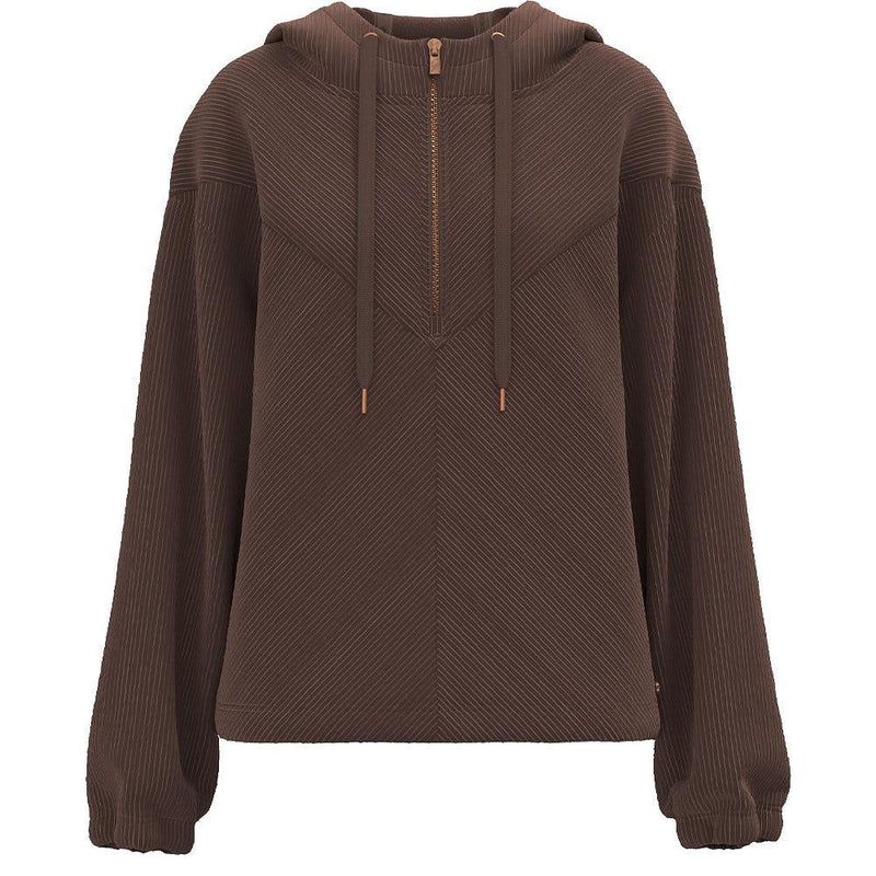 Women's Maroon Cowgirl Corduroy Hoodie