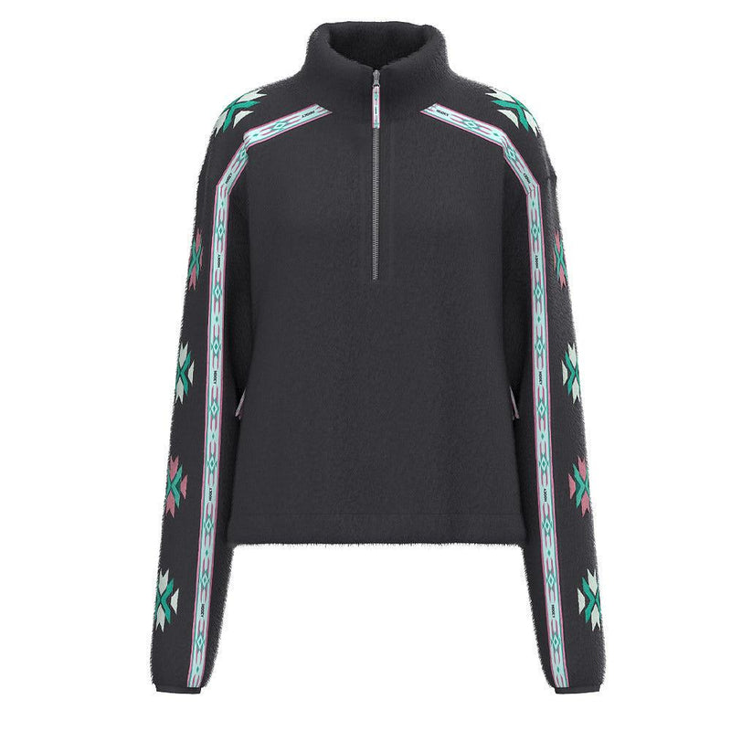 Women's Charcoal Aztec Fleece Pullover