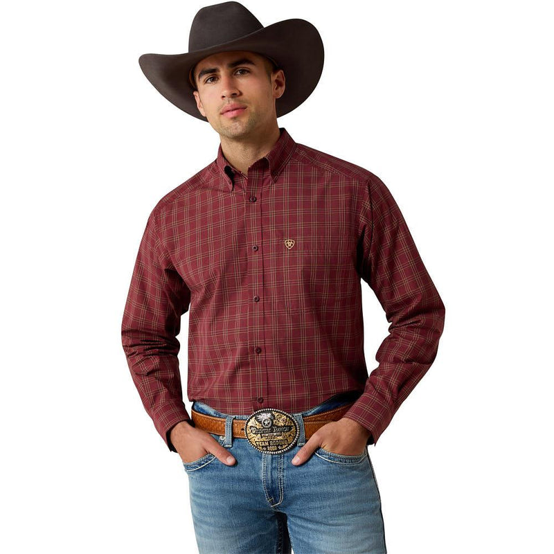 Men's Biking Red Plaid Pro Series Dempsey Shirt