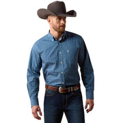 Men's Samuel Blue Fusion Plaid Wrinkle Free Shirt