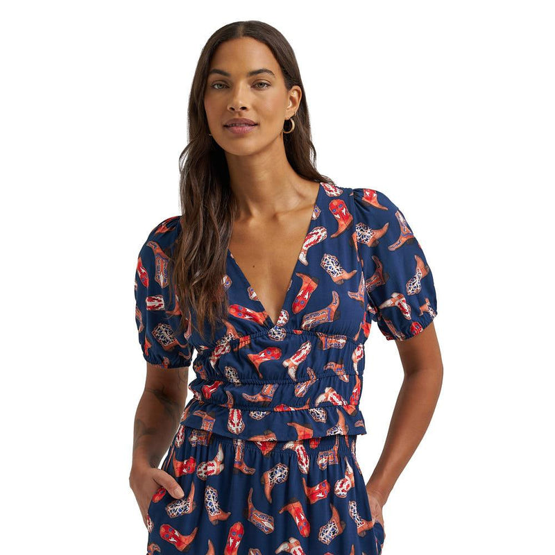 Women's Boot Print Top