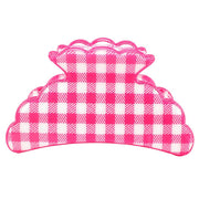 Pink Gingham Hair Clip