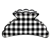 Black Gingham Hair Clip