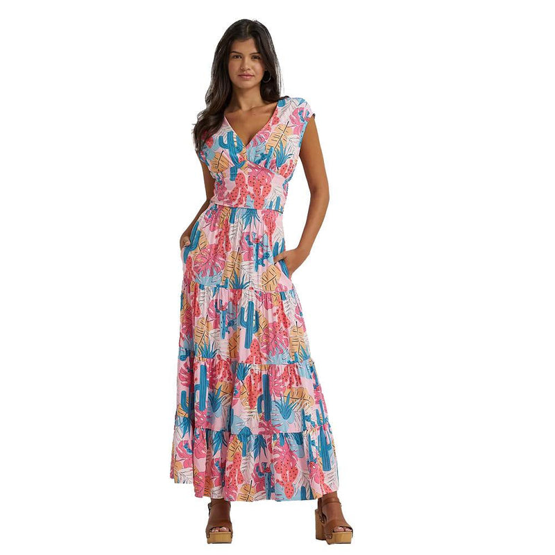 Women's Pink Cactus Print Dress