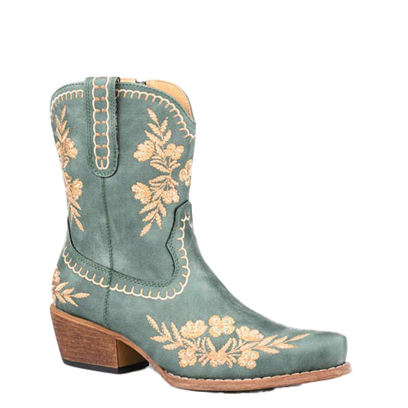 Women's Wynona Turquoise Floral Inside Zipper 8in Boot