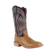 Men's Langdon Umber Full Quill Ostrich Vamp 13in Chocolate Cowhide Top
