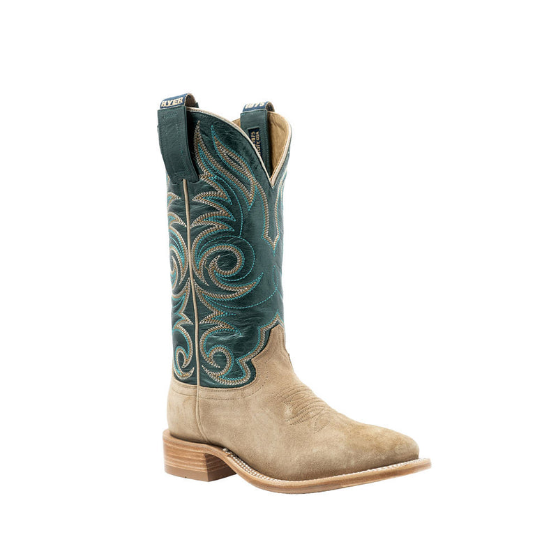 Women's Salina Sand Roughout Vamp 13in Turquoise Metallic Goat Top Boot