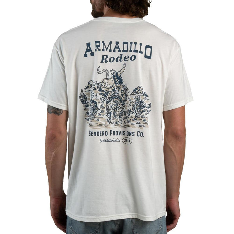 Men's White Armadillo Rodeo Tee Shirt