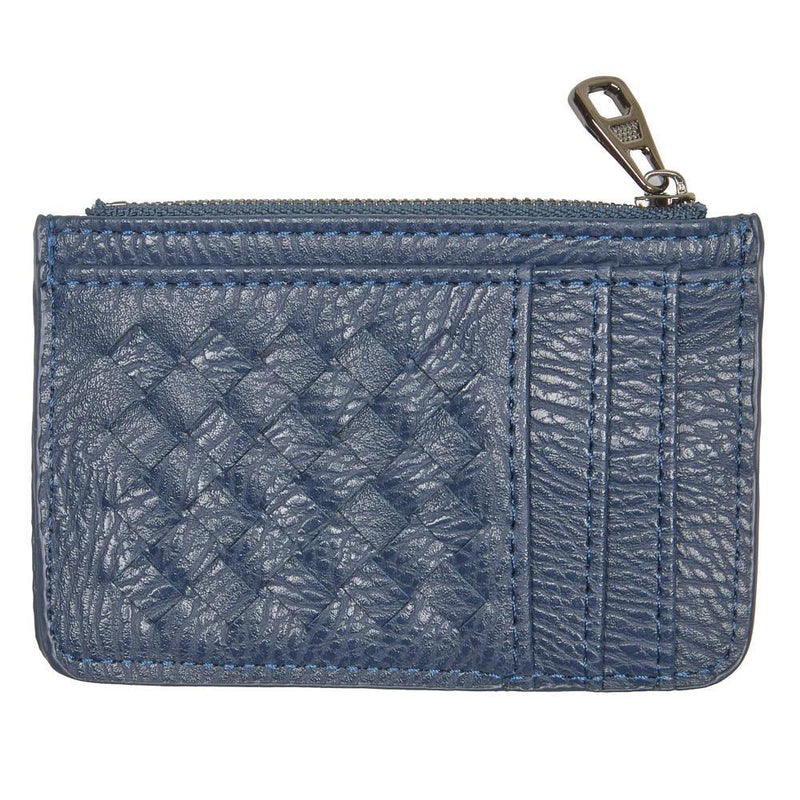 Navy Woven Card Holder