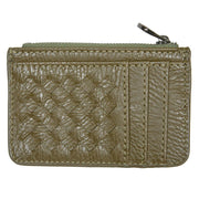 Olive Woven Card Holder