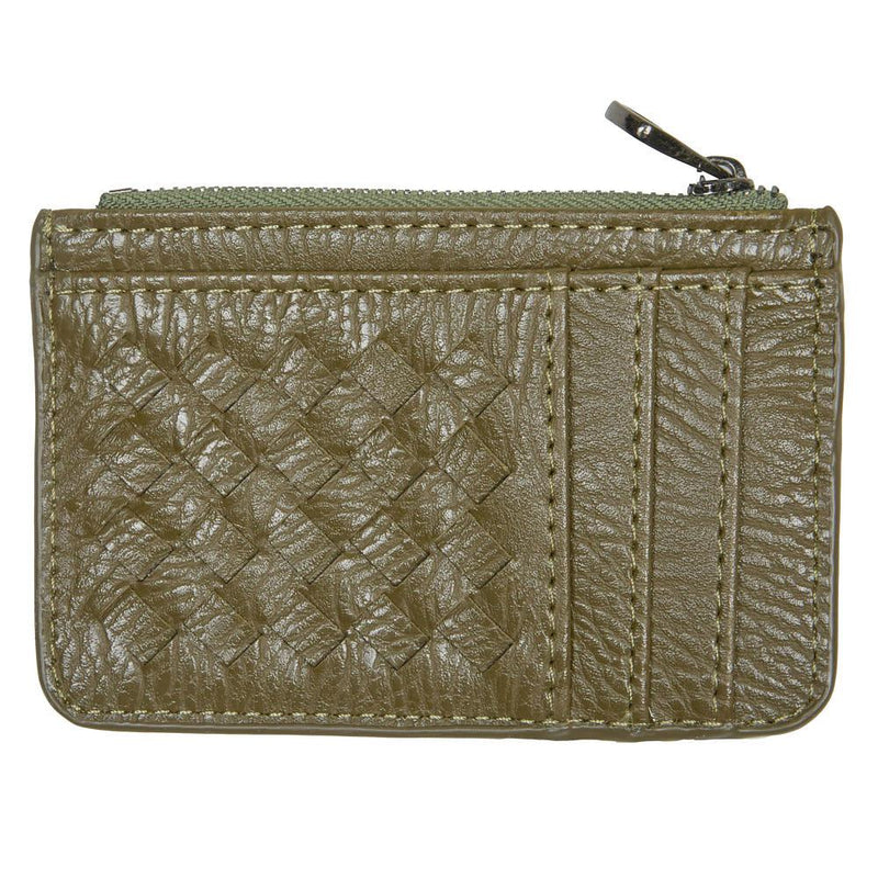Olive Woven Card Holder
