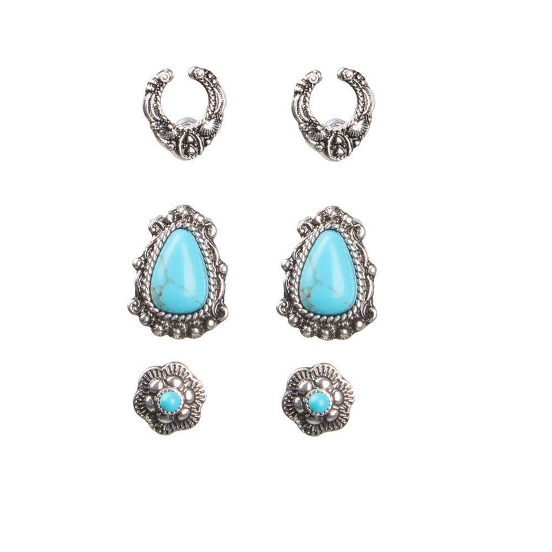 3-Piece Western Earring Set