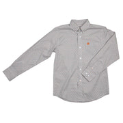 Boy's White Print Shirt